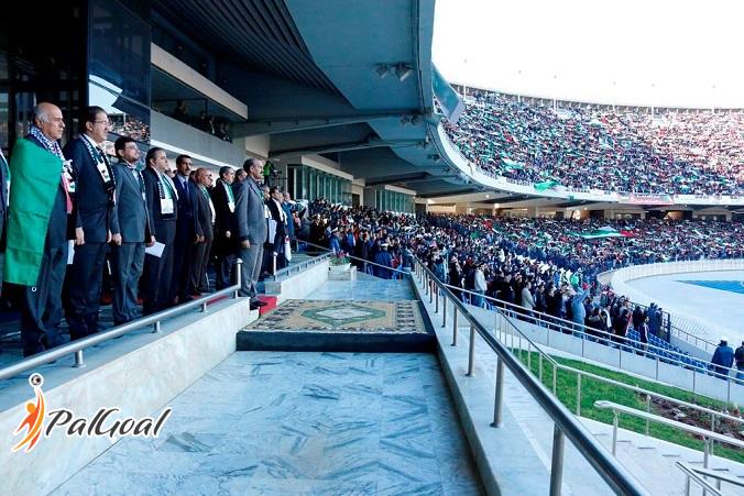 الإتحاد العربي لكرة القدم يشيد بالإستقبال الكبير الذي أقامه الإتحاد الجزائري للمنتخب الفلسطيني